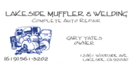 Lakeside Muffler & Welding Phone (619) 561-3202